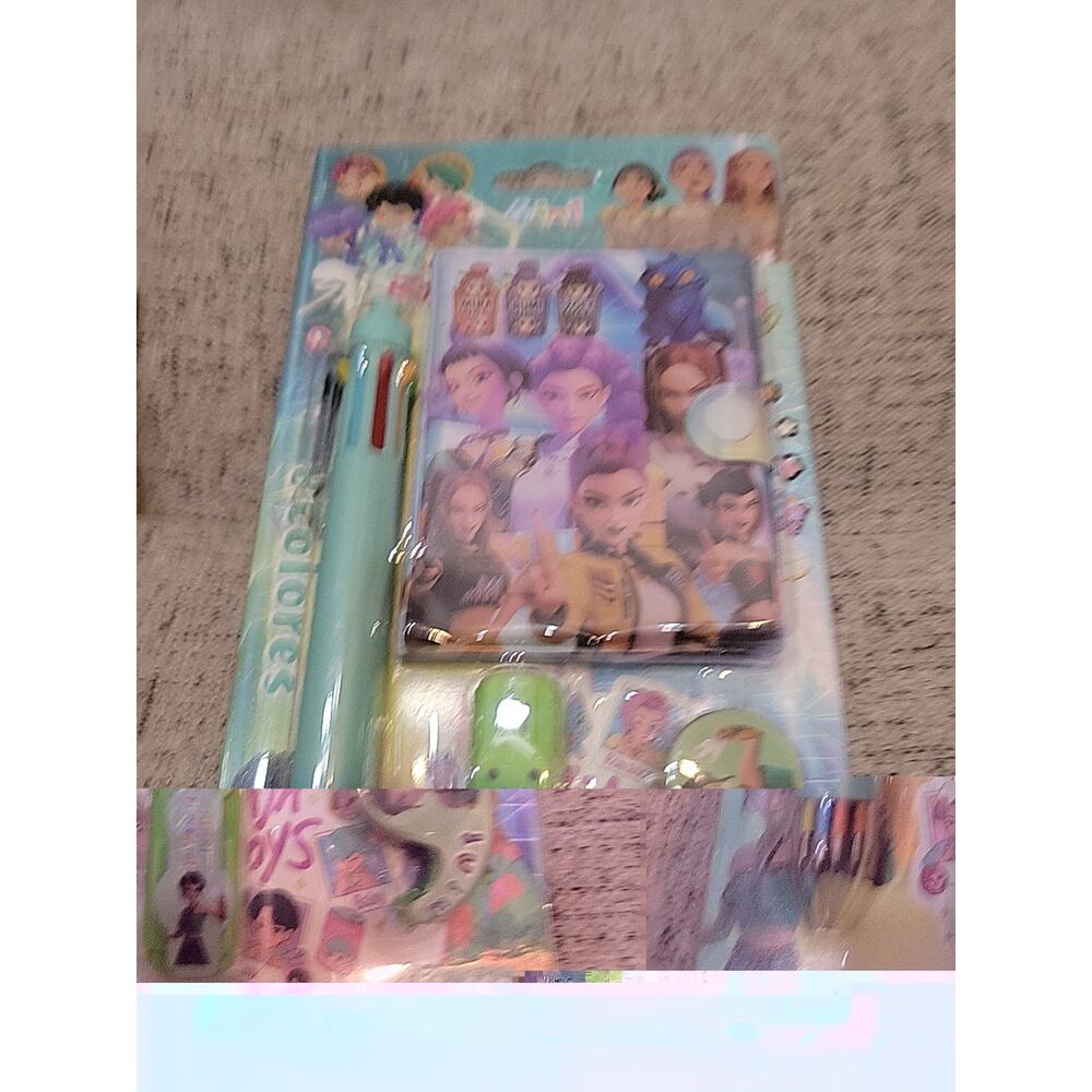 Kpop Demon Hunters 4 In 1 Stationary Set New Green Teal